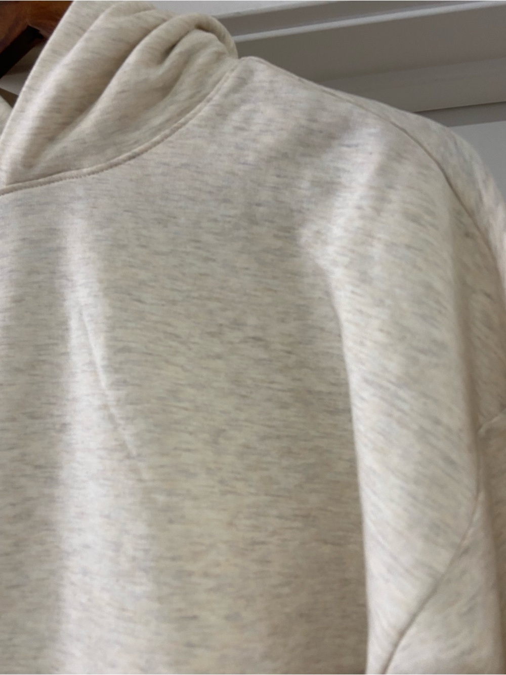 Athletic Women's Cream Heather Pullover Hoodie - Picture 3 of 6